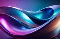 Abstract, sleek shapes with glossy finish, showcasing depth and movement, generative ai