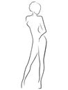 Abstract slim female body