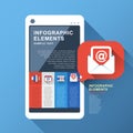 Abstract smart phone infographics