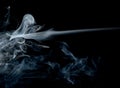 Abstract smoke on blackbackground