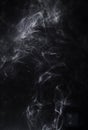 Abstract smoke, black background and mockup space with vapor, creative art and magic effect. Gloomy fog, dry ice or