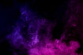 Abstract smoke in blue and pink isolated on black Royalty Free Stock Photo