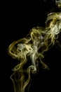 Abstract of smoke dance on a black background.