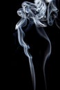 Abstract of smoke dance on a black background.