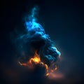 Abstract smoke on a dark background. 3d rendering, 3d illustration. Royalty Free Stock Photo