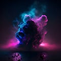 Abstract smoke on a dark background. 3d rendering, 3d illustration. Royalty Free Stock Photo