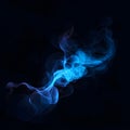 Abstract smoke on a dark background. 3d rendering, 3d illustration. Royalty Free Stock Photo