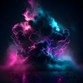 Abstract smoke on a dark background. 3d rendering, 3d illustration. Royalty Free Stock Photo