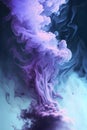Abstract smoke on a dark blue background. 3d rendering, 3d illustration. Royalty Free Stock Photo