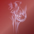 Abstract smoke on Gem Garnet color background