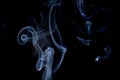 Smoke of joss stickon black background Royalty Free Stock Photo