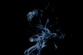 Smoke of joss stickon black background Royalty Free Stock Photo