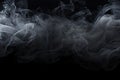 Abstract smoke moves on a black background. Design element. Abstract texture, dense smoke on black background, AI Generated Royalty Free Stock Photo
