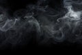 Abstract smoke moves on a black background. Design element. Abstract texture, dense smoke on black background, AI Generated Royalty Free Stock Photo