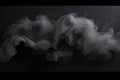 Abstract smoke moves on a black background. Design element for graphics, Create a dense smoke effect on a black background, AI Royalty Free Stock Photo