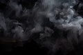 Abstract smoke moves on a black background. Design element for graphics, dense smoke on black background, AI Generated Royalty Free Stock Photo