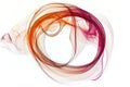Abstract Smoke Ring Design with Orange, Brown, and Pink Tones on White Backdrop Royalty Free Stock Photo