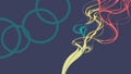 Abstract smoke rings design, modern graphic element vector design Generative AI Royalty Free Stock Photo