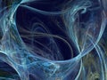 Abstract smoke swirls. Fractal illustration. Royalty Free Stock Photo