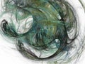 Abstract smoke swirls. Fractal illustration. Royalty Free Stock Photo