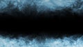 Abstract smoke texture frame over black background. Fog in the darkness. Natural pattern. Royalty Free Stock Photo