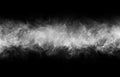 Abstract smoke texture frame over black background. Fog in the darkness. Natural pattern. Royalty Free Stock Photo