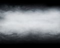 Abstract smoke texture frame over dark black background. Fog in the darkness. Royalty Free Stock Photo