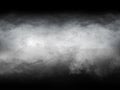 Abstract smoke texture frame over dark black background. Fog in the darkness. Royalty Free Stock Photo