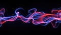Abstract Smoke Waves in Red and Blue on Black Background Royalty Free Stock Photo