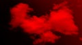 Abstract smoky clouds  red black color mixture effects Background. Royalty Free Stock Photo