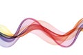 Abstract smoky wave. Transparent flow wave color spectrum.Design element Royalty Free Stock Photo