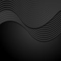 Abstract smooth black waves background