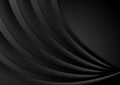 Abstract smooth black wavy corporate background