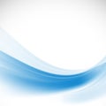 Abstract smooth blue wave background isolate on white background, vector & illustration Royalty Free Stock Photo