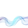 Abstract smooth color wave vector. Curve flow blue motion illustration. Smoke design. Vector lines. eps 10 Royalty Free Stock Photo