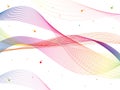 Abstract smooth color wave vector. Curve flow colorful motion illustration.