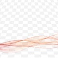 Abstract smooth color wave vector. Curve flow red motion illustration. Royalty Free Stock Photo