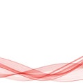 Abstract smooth color wave vector. Curve flow red motion illustration. eps 10 Royalty Free Stock Photo