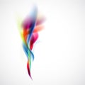 Abstract smooth colorful flow element vertical on white background