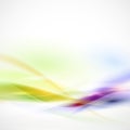 Abstract smooth colorful flow on white background, Vector