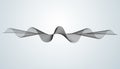 Abstract wavefom smooth curved line Design element Technological futuristic background with wavy line Stylization technology