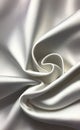 Abstract smooth elegant white fabric silk texture soft background, flowing satin waves. Gray, silver fabric silk texture close up. Royalty Free Stock Photo