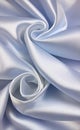 Abstract smooth elegant white fabric silk texture soft background, flowing satin waves. Gray, silver fabric silk texture close up. Royalty Free Stock Photo