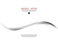 Abstract smooth gray wave vector. Royalty Free Stock Photo