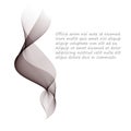 Abstract smooth gray wave vector. Curve flow grey motion illustration. Gray smoke. Business wave background. Royalty Free Stock Photo