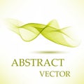 Abstract smooth green flow background, Vector illustration Royalty Free Stock Photo