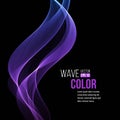 Abstract smooth light lines vector background