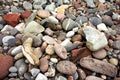 Abstract Smooth Round Pebbles on a Beach Royalty Free Stock Photo