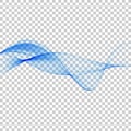Abstract smooth wave color vector.Flow curve of the blue wave.Vector lines.