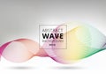 Abstract smooth waves lines colorful on white background. Liquid shape motion curve rainbow line Royalty Free Stock Photo